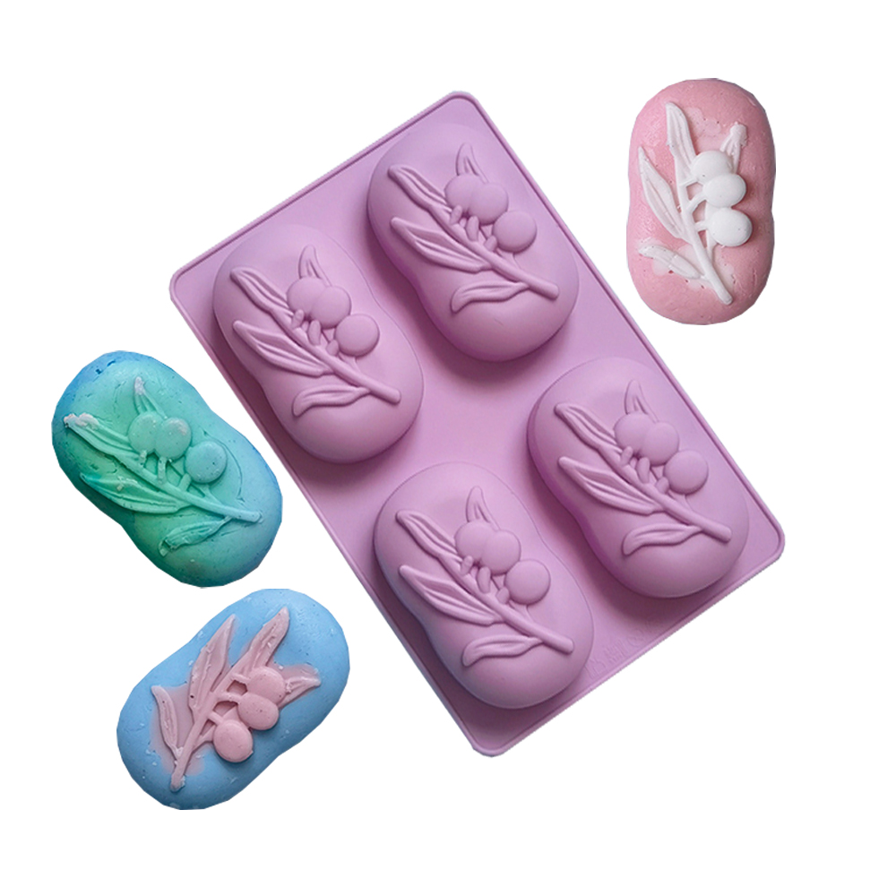 Soap Making Instructions - 4 Cavities Oval Olive Tree Silicone