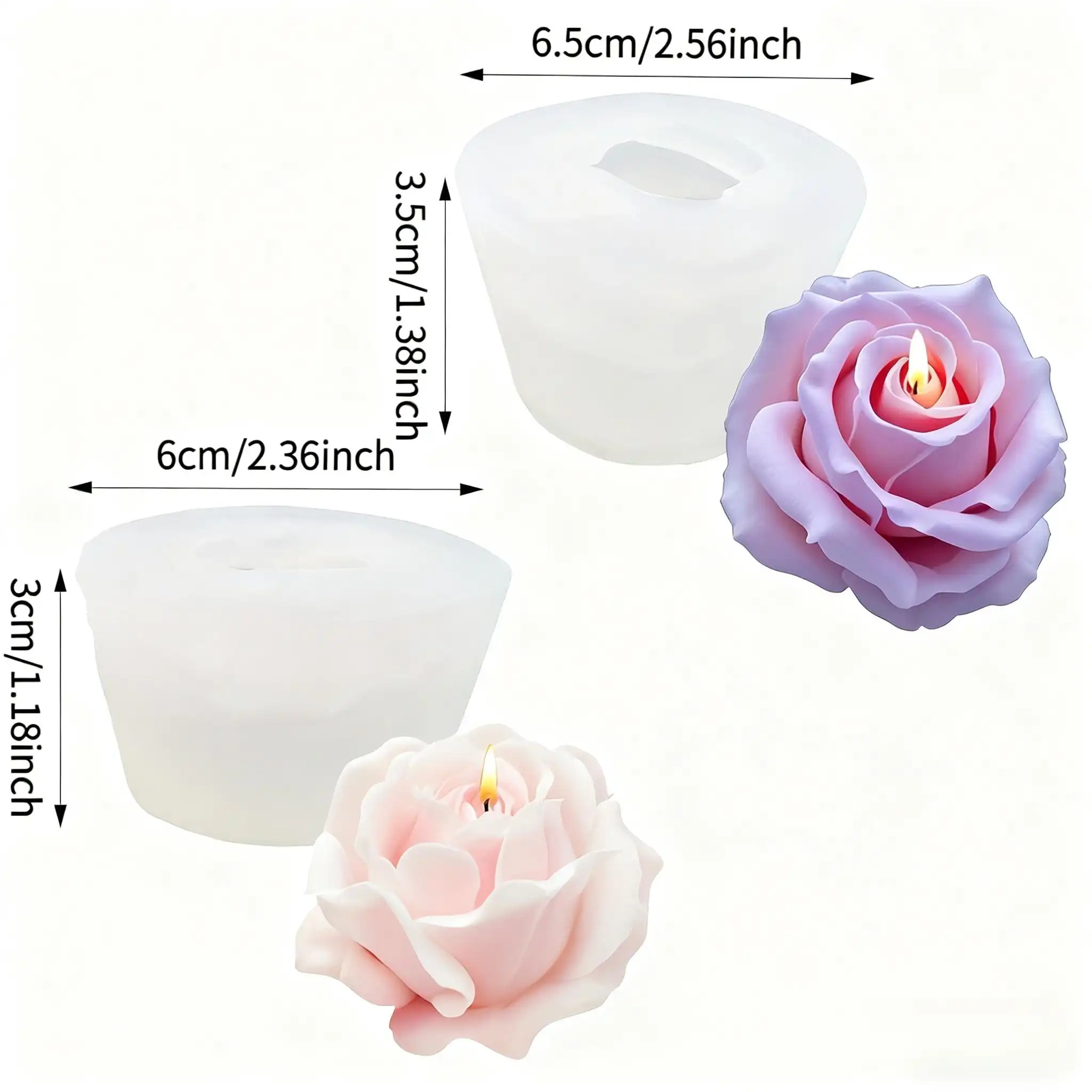 2-Piece Romantic 3D Rose Silic - огляд і ціна Soap Making Gifts