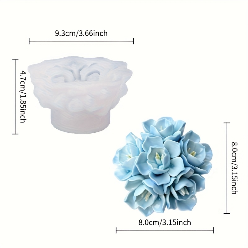 1 Hydrangea Candle Silicone Mo - огляд і ціна Soap Making Ins